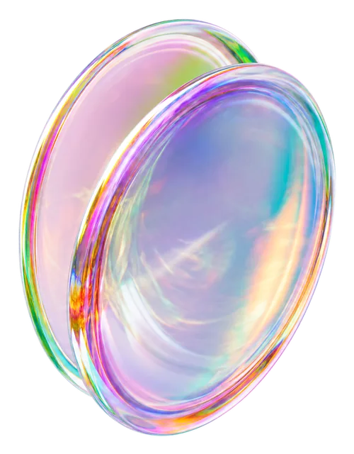 Two stacked glass discs